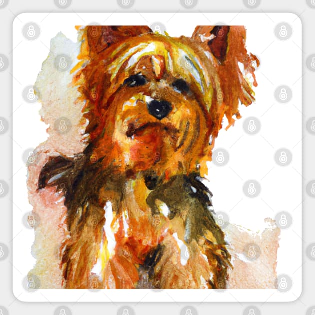 Yorkshire Terrier Watercolor - Gift For Dog Lovers Magnet by Edd Paint Something